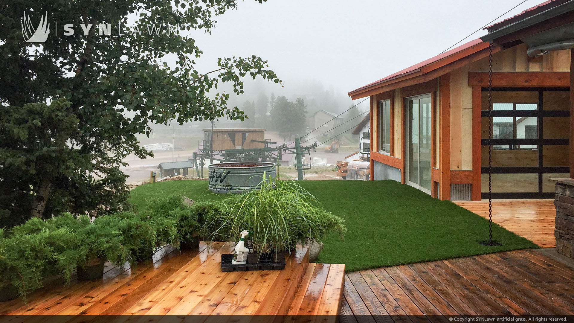 residential artificial grass installation in Georgia
