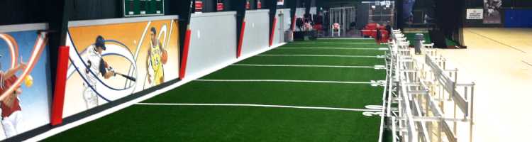 Artificial agility turf sprint section