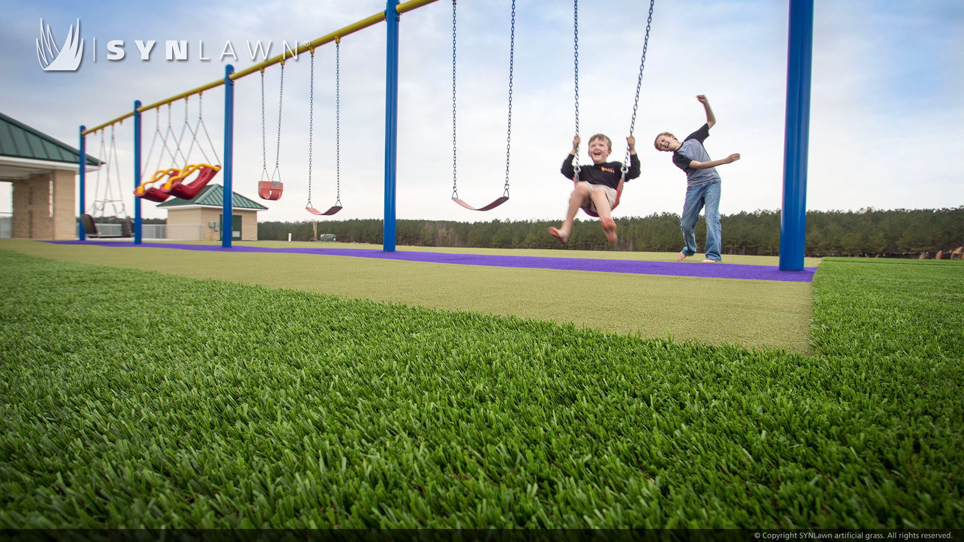 Artificial grass installed on school playground Atlanta, GA 