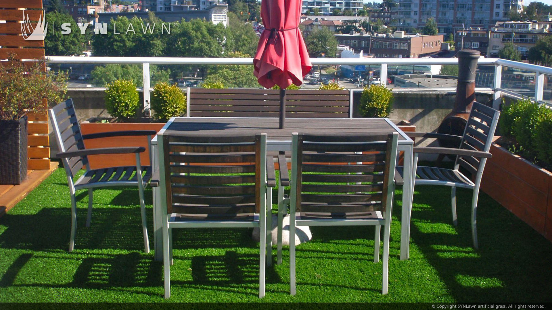 Artificial grass patio in Atlanta, GA