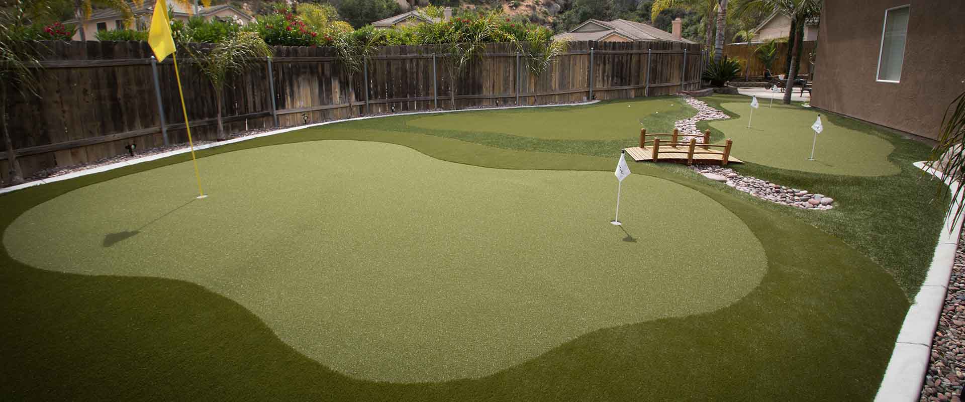 Backyard putting green in Atlanta, GA