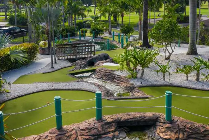 Artificial grass putting green installation in Atlanta, GA