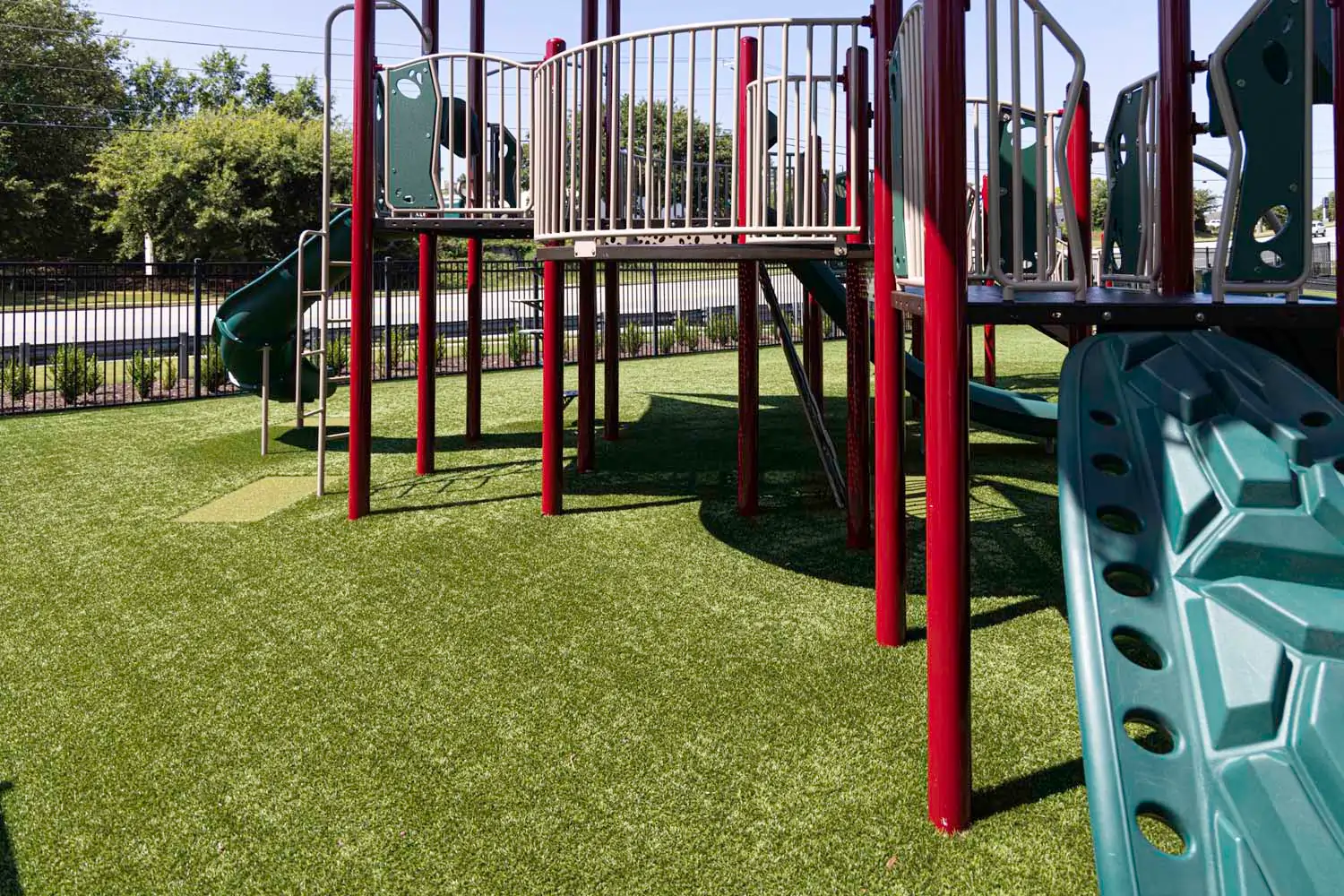 Artificial grass playground installed by SYNLawn