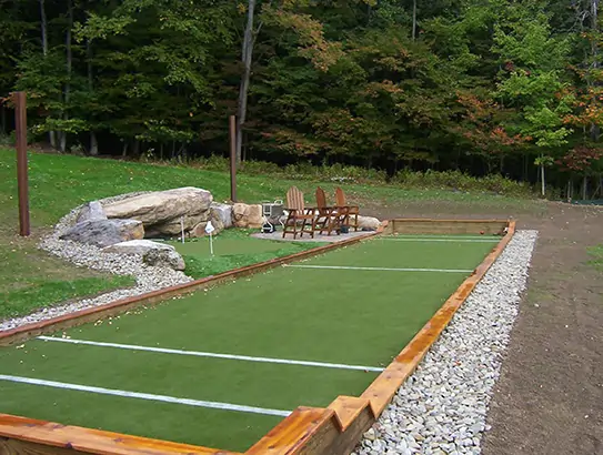 Artificial grass bocce ball court in Atlanta, GA 