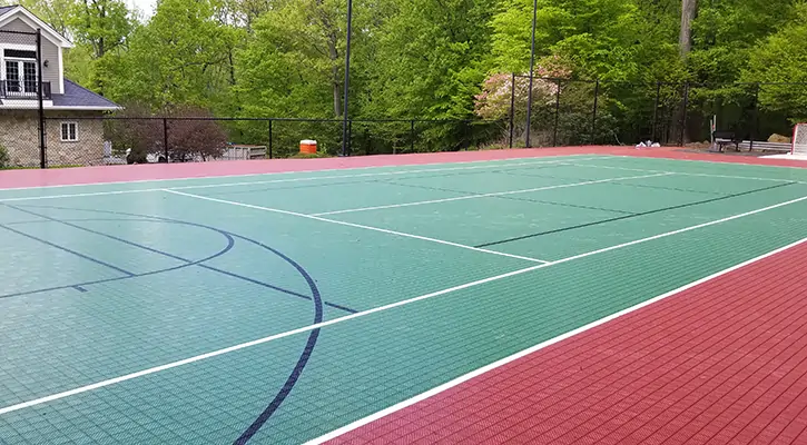 Commercial sport court installation from SYNLawn Georgia